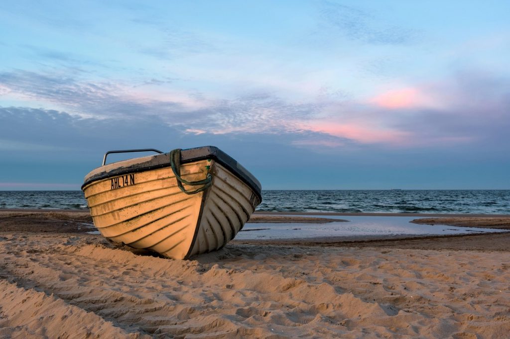 boat, fishing boat, sea, beach, evening atmosphere, baltic sea, sand, coast, still life, idyll, quiet, nature, landscape, sunset, landscape, landscape, landscape, landscape, landscape