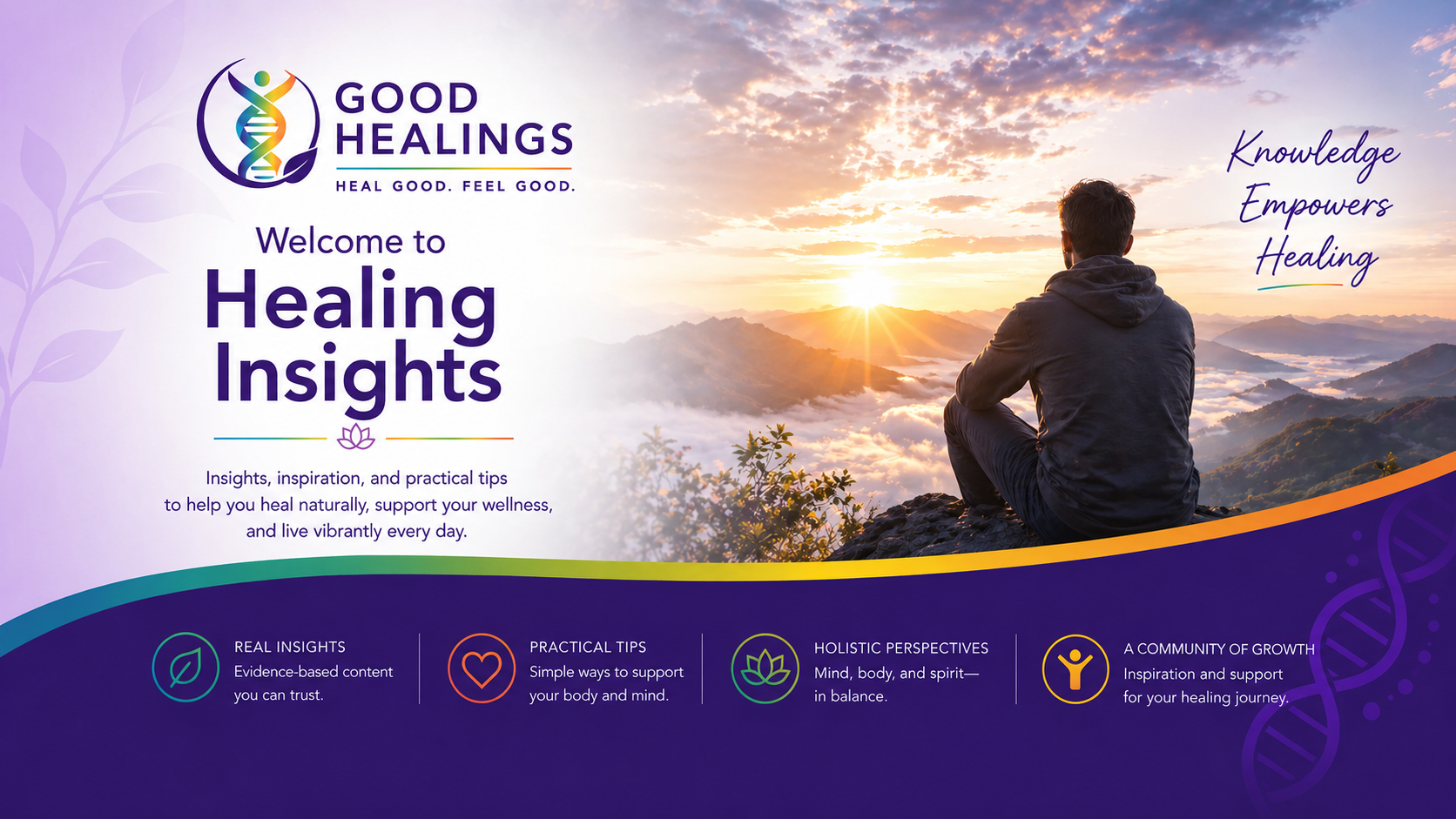 Good Healings blog with healing insights on presence, breathwork, grounding, energy practices.